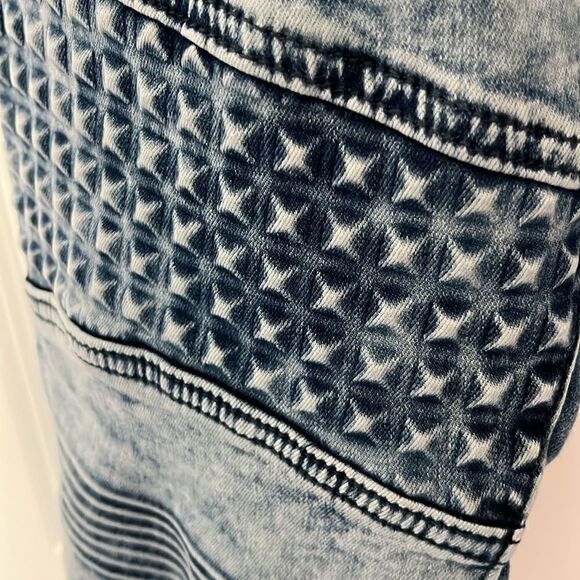 CJ Black Premium Moto biker Skinny Flex Acid Washed Super soft - Picture 3 of 11